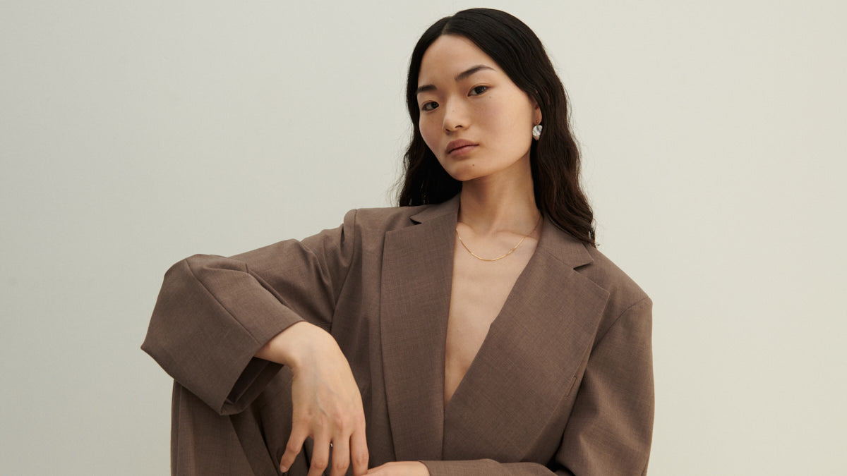 Barok perleørering - forgyldt